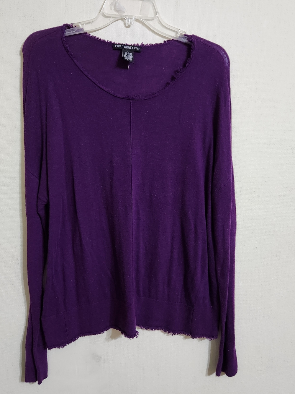 Two Twenty Five Women's Purple Long-Sleeve Scoop Neck Top